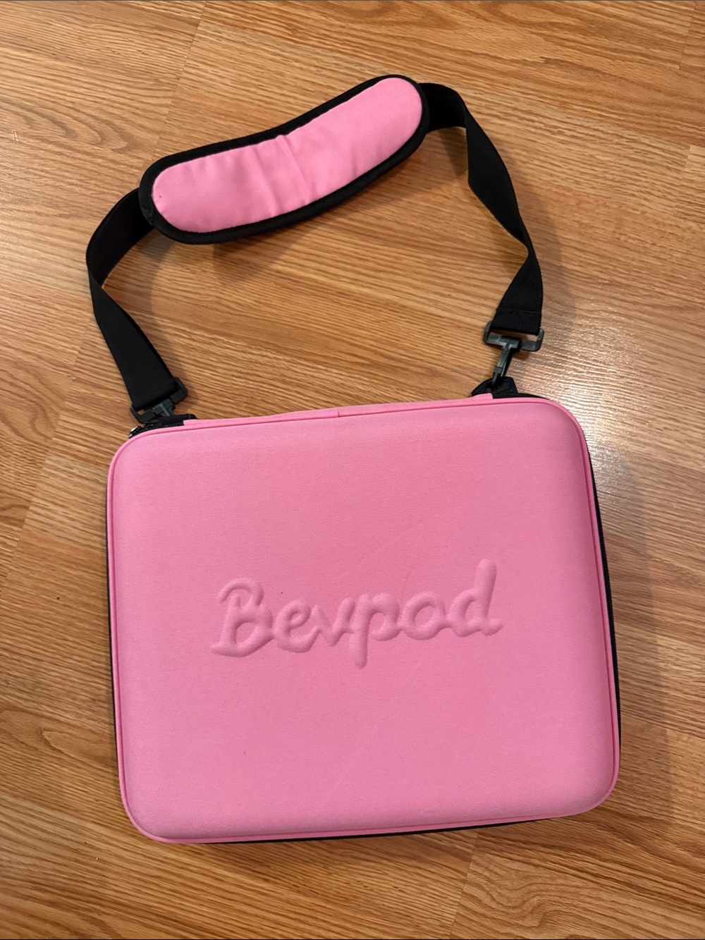 Pink Beverage Carrying Case with Shoulder Strap